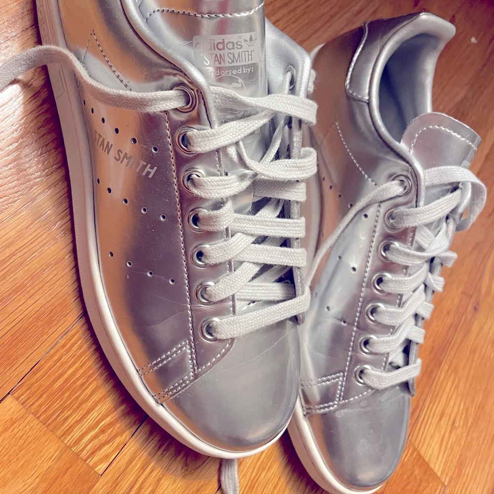 Adidas silver sneakers